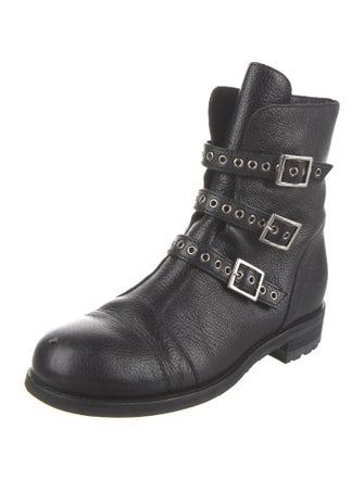 Jimmy Choo Leather Combat Boots