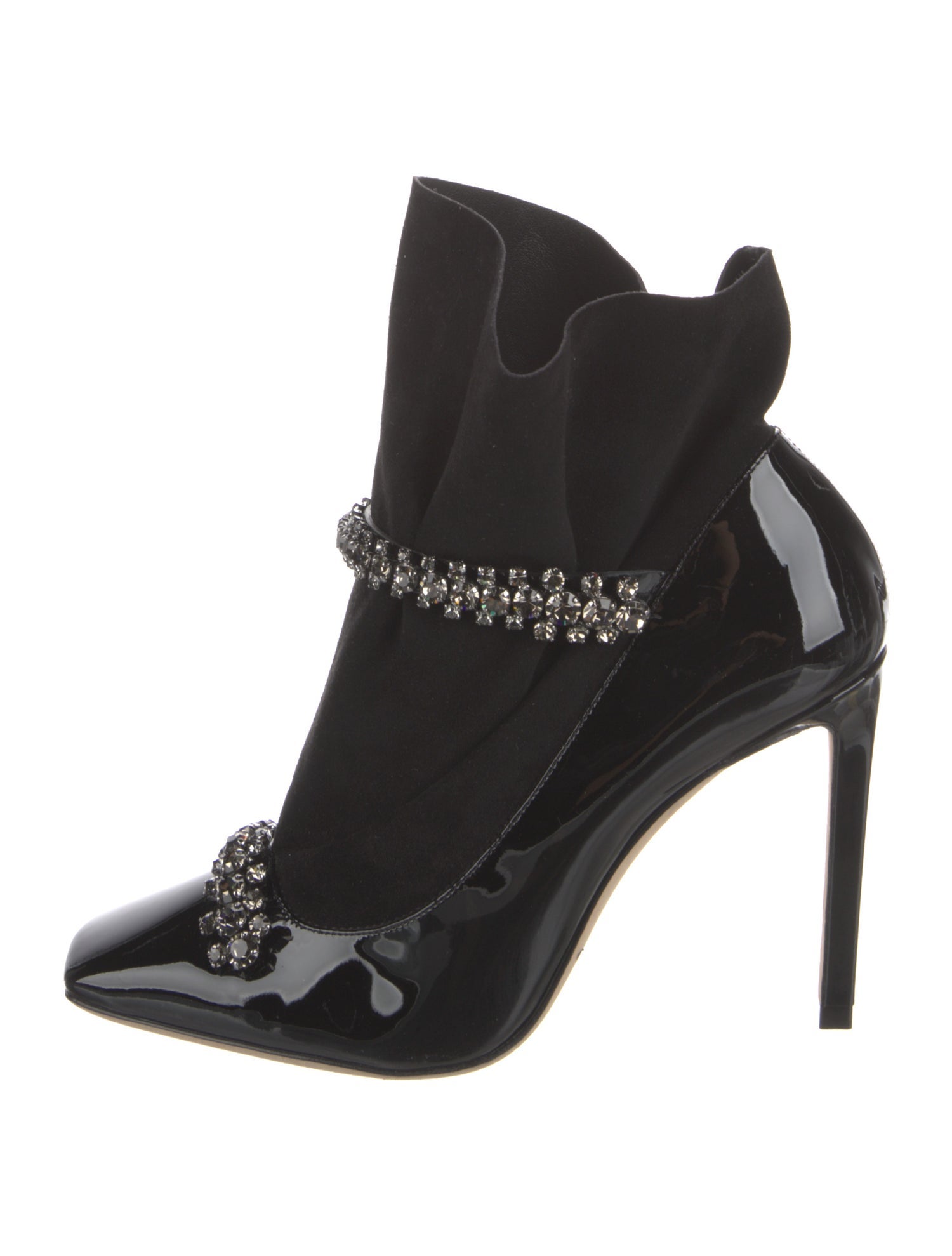 Jimmy Choo Patent Leather Crystal Embellishments Pumps