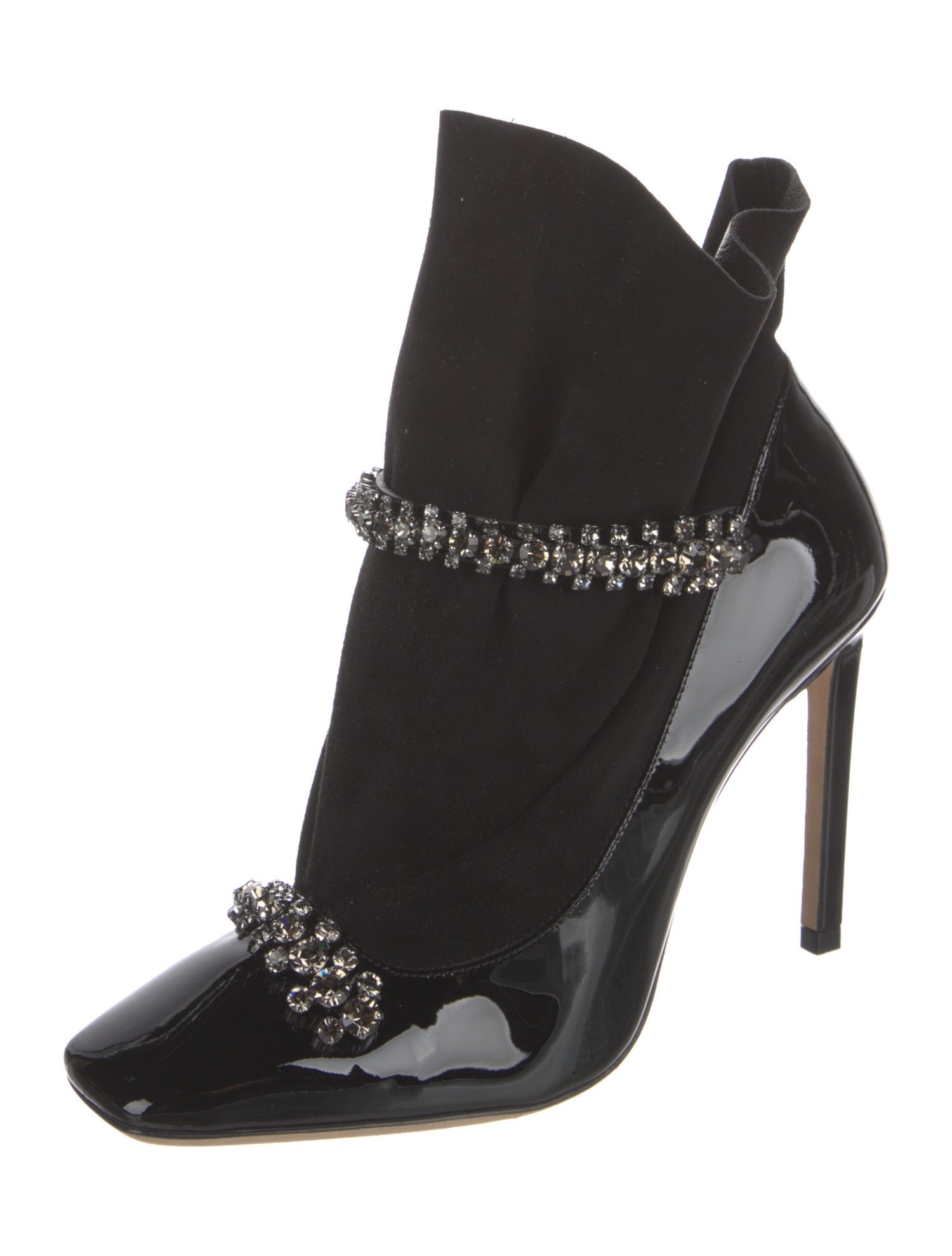 Jimmy Choo Patent Leather Crystal Embellishments Pumps