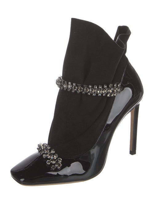 Jimmy Choo Patent Leather Crystal Embellishments Pumps