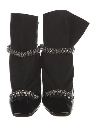 Jimmy Choo Patent Leather Crystal Embellishments Pumps