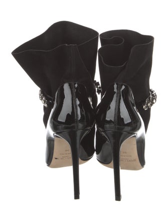 Jimmy Choo Patent Leather Crystal Embellishments Pumps