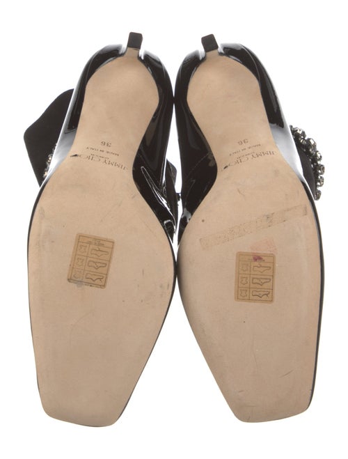 Jimmy Choo Patent Leather Crystal Embellishments Pumps