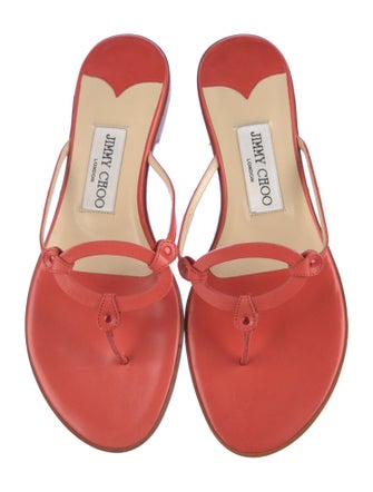 Jimmy Choo Leather Flip Flops