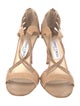 Jimmy Choo Elaphe Leather T-Strap Sandals