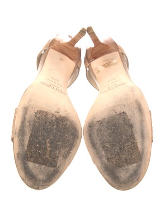 Jimmy Choo Elaphe Leather T-Strap Sandals