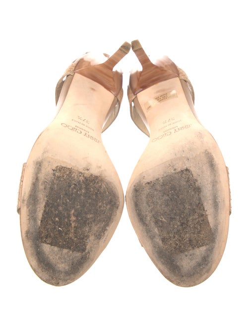 Jimmy Choo Elaphe Leather T-Strap Sandals