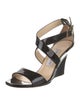 Jimmy Choo Patent Leather Cutout Accent Sandals