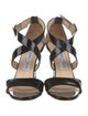 Jimmy Choo Patent Leather Cutout Accent Sandals