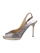 Jimmy Choo Nova Champagne Glitter Slingback Pumps