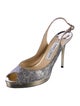 Jimmy Choo Nova Champagne Glitter Slingback Pumps