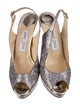 Jimmy Choo Nova Champagne Glitter Slingback Pumps