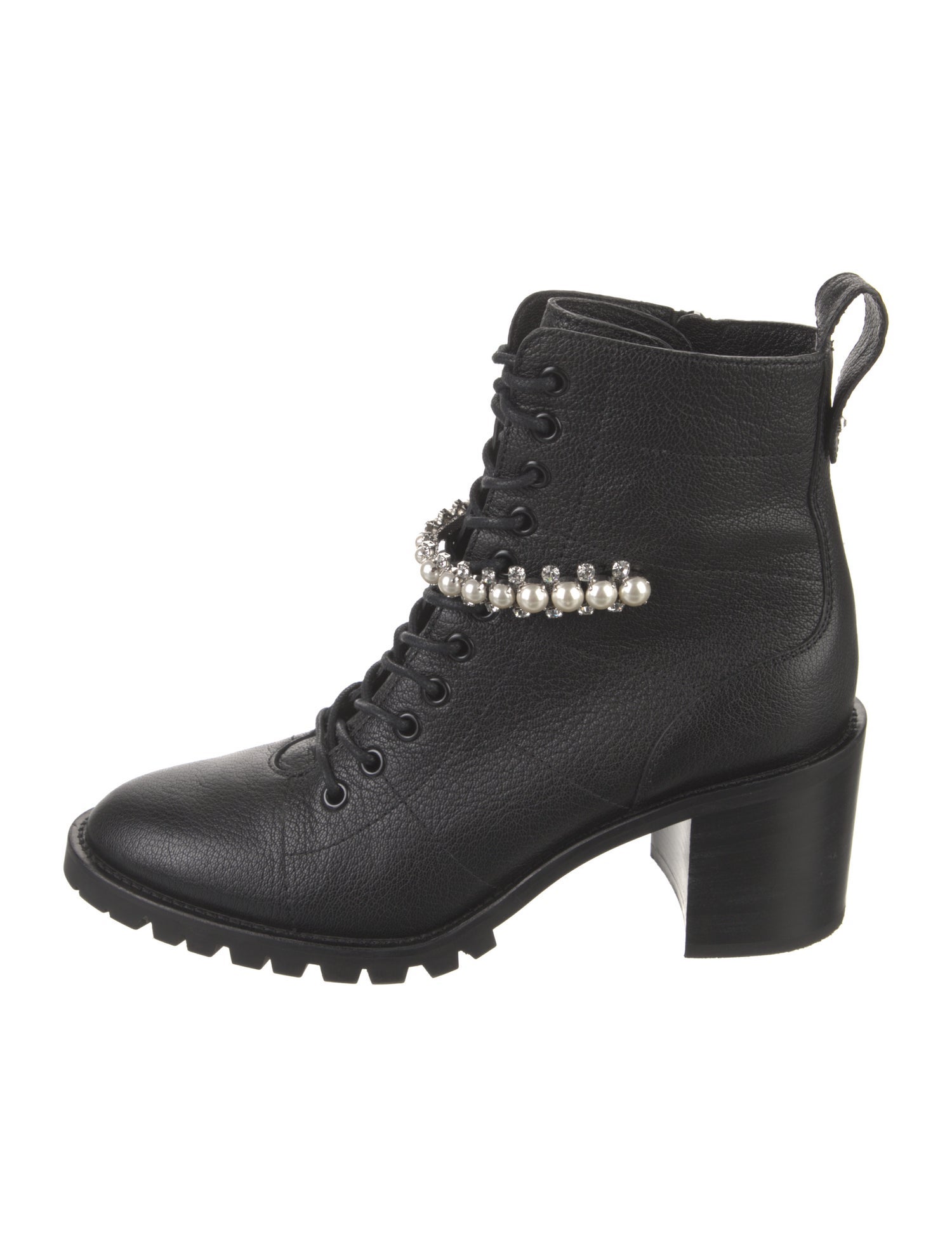 Jimmy Choo Cruz 65 Leather Combat Boots