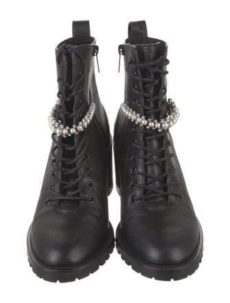Jimmy Choo Cruz 65 Leather Combat Boots