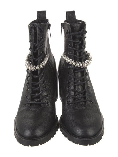 Jimmy Choo Cruz 65 Leather Combat Boots