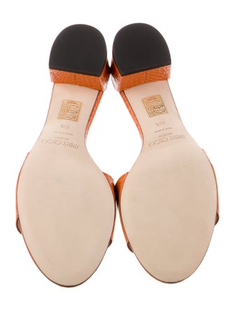 Jimmy Choo Embossed Leather Slides