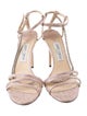 Jimmy Choo Satin Crystal Embellishments Sandals
