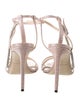 Jimmy Choo Satin Crystal Embellishments Sandals