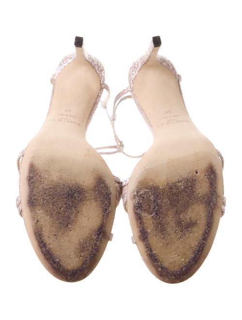 Jimmy Choo Satin Crystal Embellishments Sandals