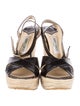 Jimmy Choo Embossed Leather Espadrilles