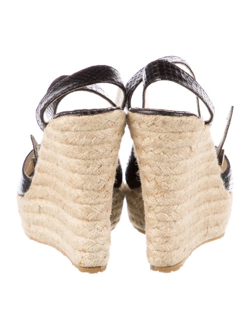 Jimmy Choo Embossed Leather Espadrilles