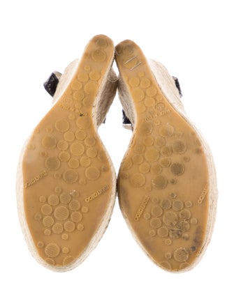 Jimmy Choo Embossed Leather Espadrilles