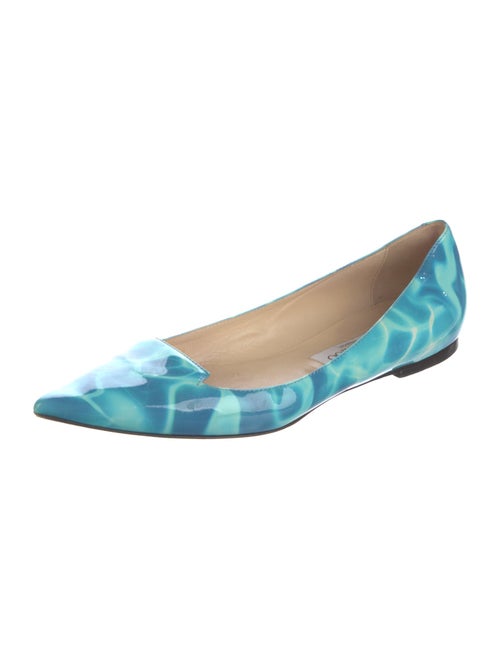Jimmy Choo Patent Leather Animal Print Flats