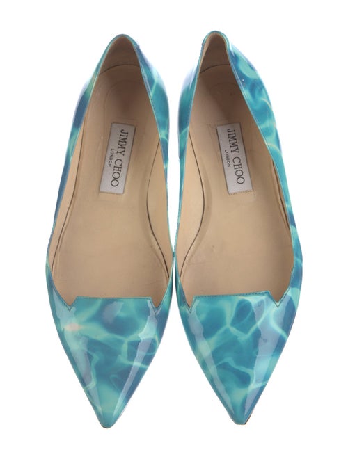 Jimmy Choo Patent Leather Animal Print Flats