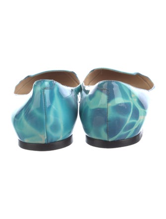 Jimmy Choo Patent Leather Animal Print Flats