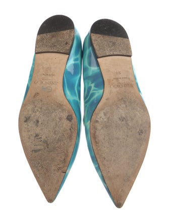 Jimmy Choo Patent Leather Animal Print Flats