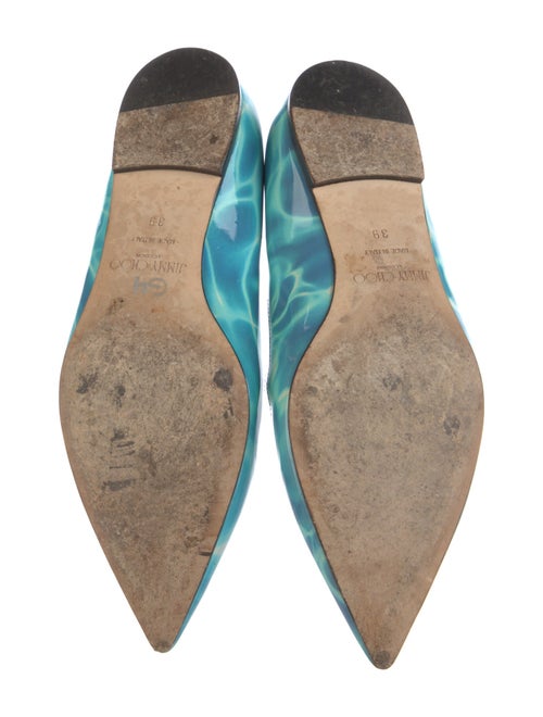 Jimmy Choo Patent Leather Animal Print Flats