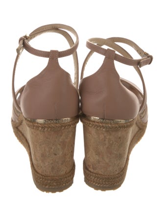 Jimmy Choo Leather Cutout Accent Espadrilles