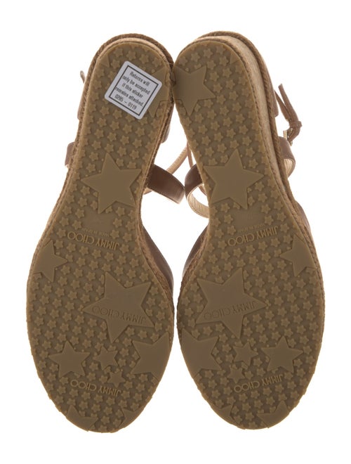 Jimmy Choo Leather Cutout Accent Espadrilles