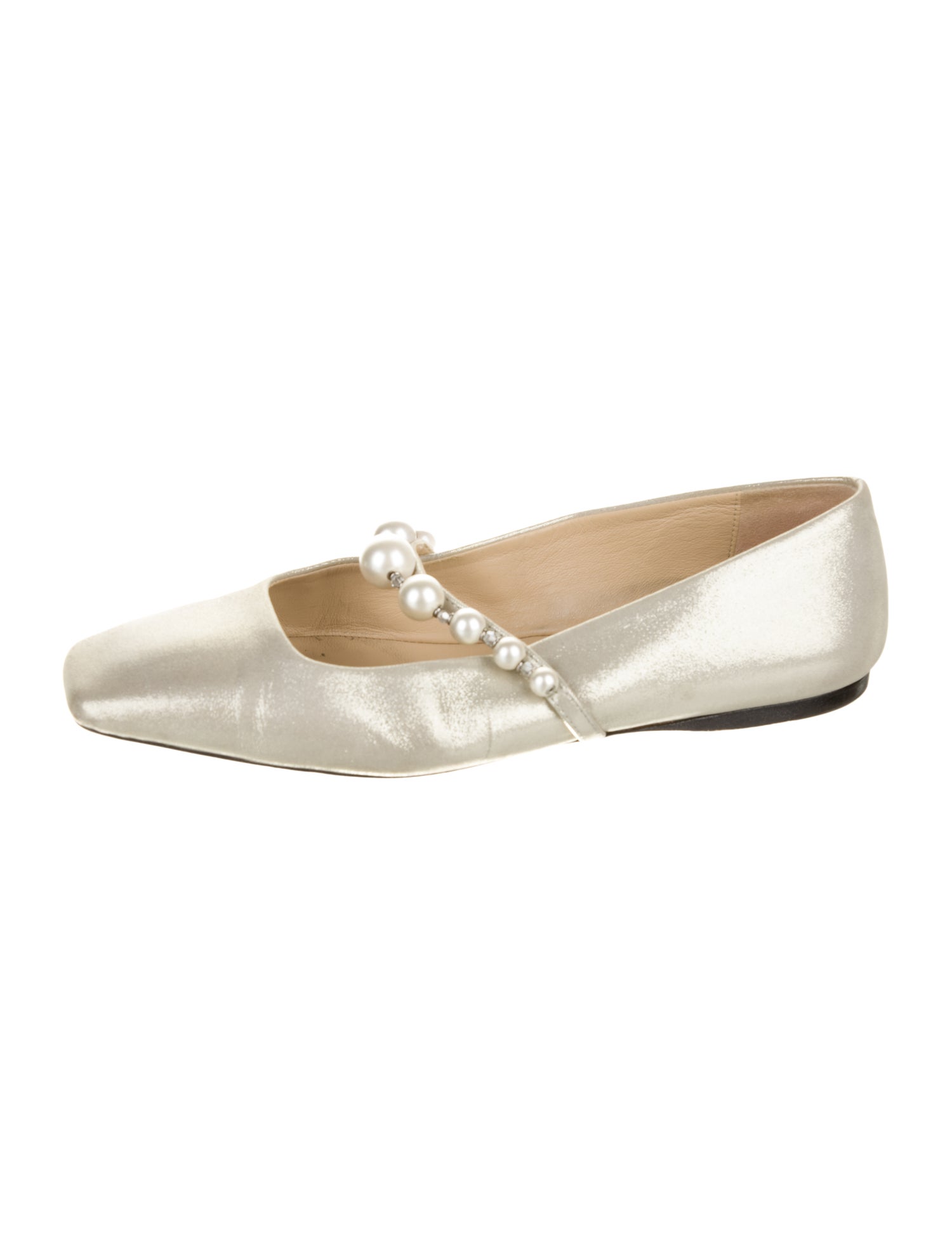Jimmy Choo Ade Ballerina Satin Mary Jane Flats