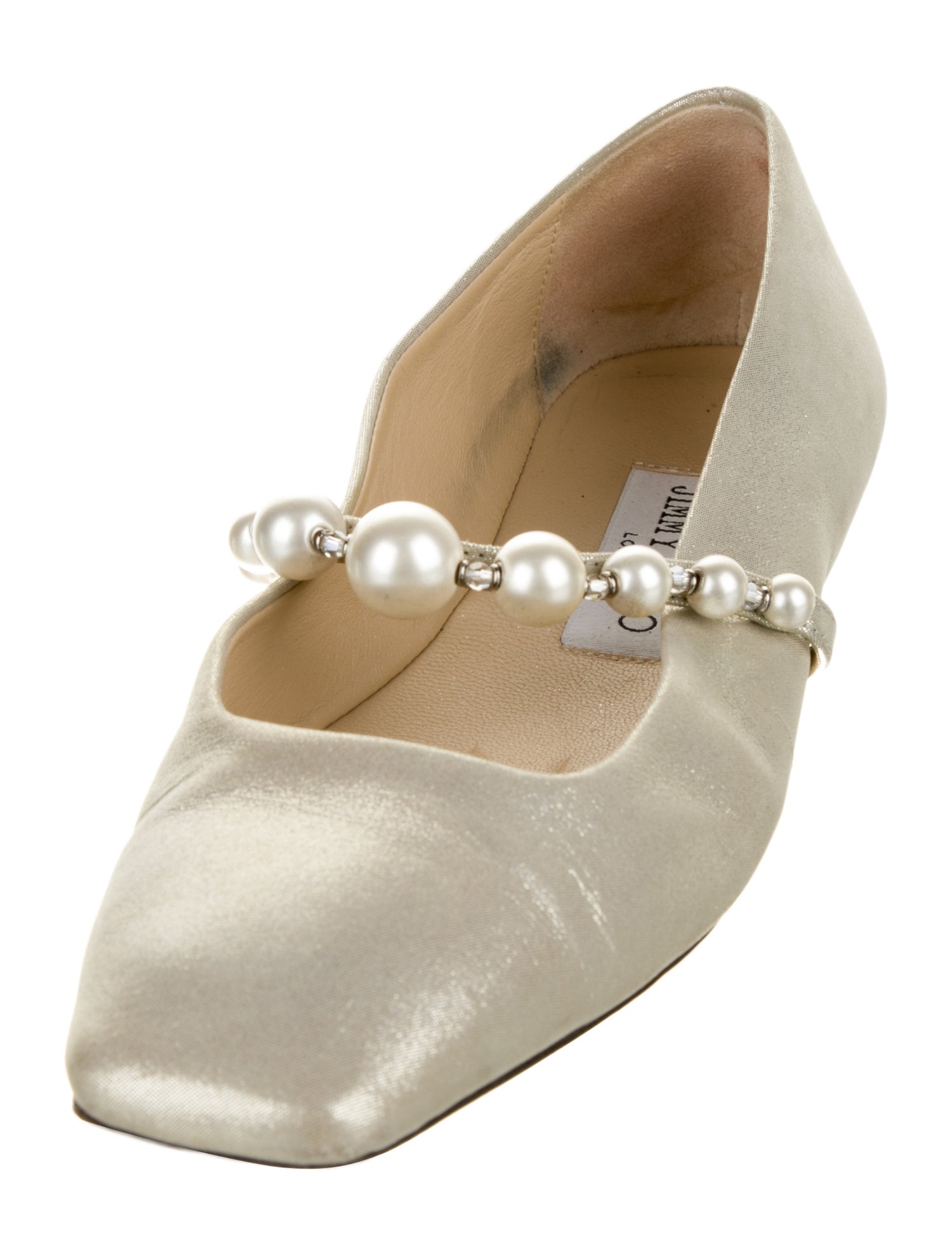 Jimmy Choo Ade Ballerina Satin Mary Jane Flats