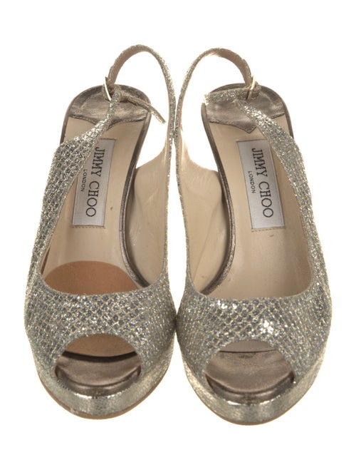 Jimmy Choo Sequins Glitter Accents Slingback Pumps