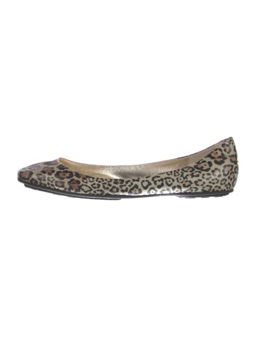 Jimmy Choo Patent Leather Animal Print Ballet Flats