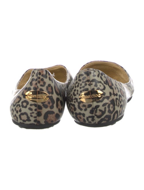 Jimmy Choo Patent Leather Animal Print Ballet Flats