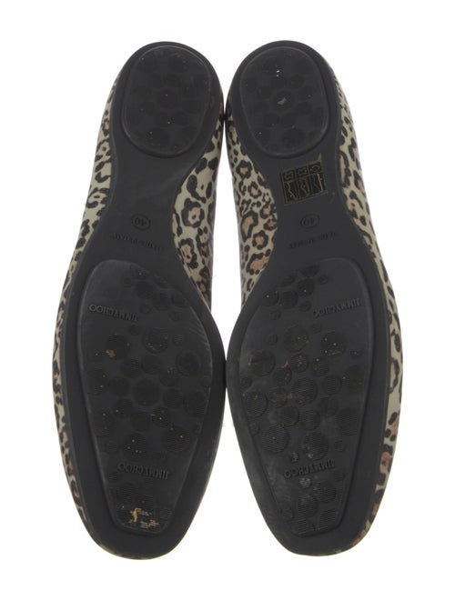 Jimmy Choo Patent Leather Animal Print Ballet Flats