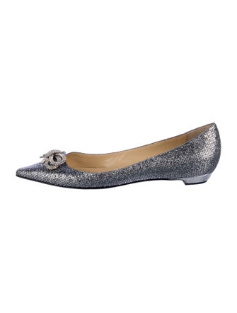 Jimmy Choo Glitter Glitter Accents Ballet Flats