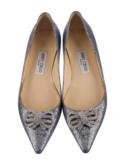 Jimmy Choo Glitter Glitter Accents Ballet Flats