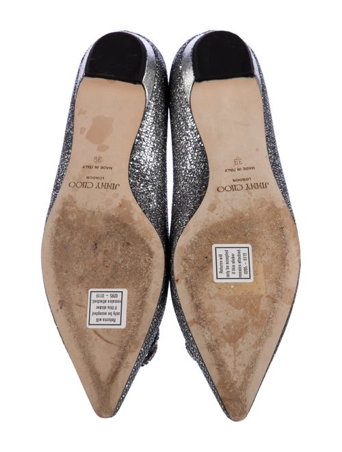 Jimmy Choo Glitter Glitter Accents Ballet Flats
