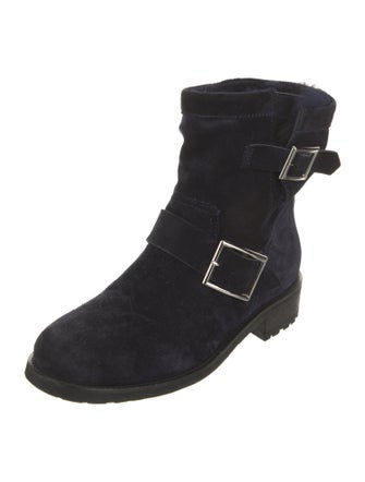 Jimmy Choo Suede Moto Boots