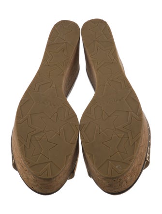 Jimmy Choo Embossed Leather Printed Slides