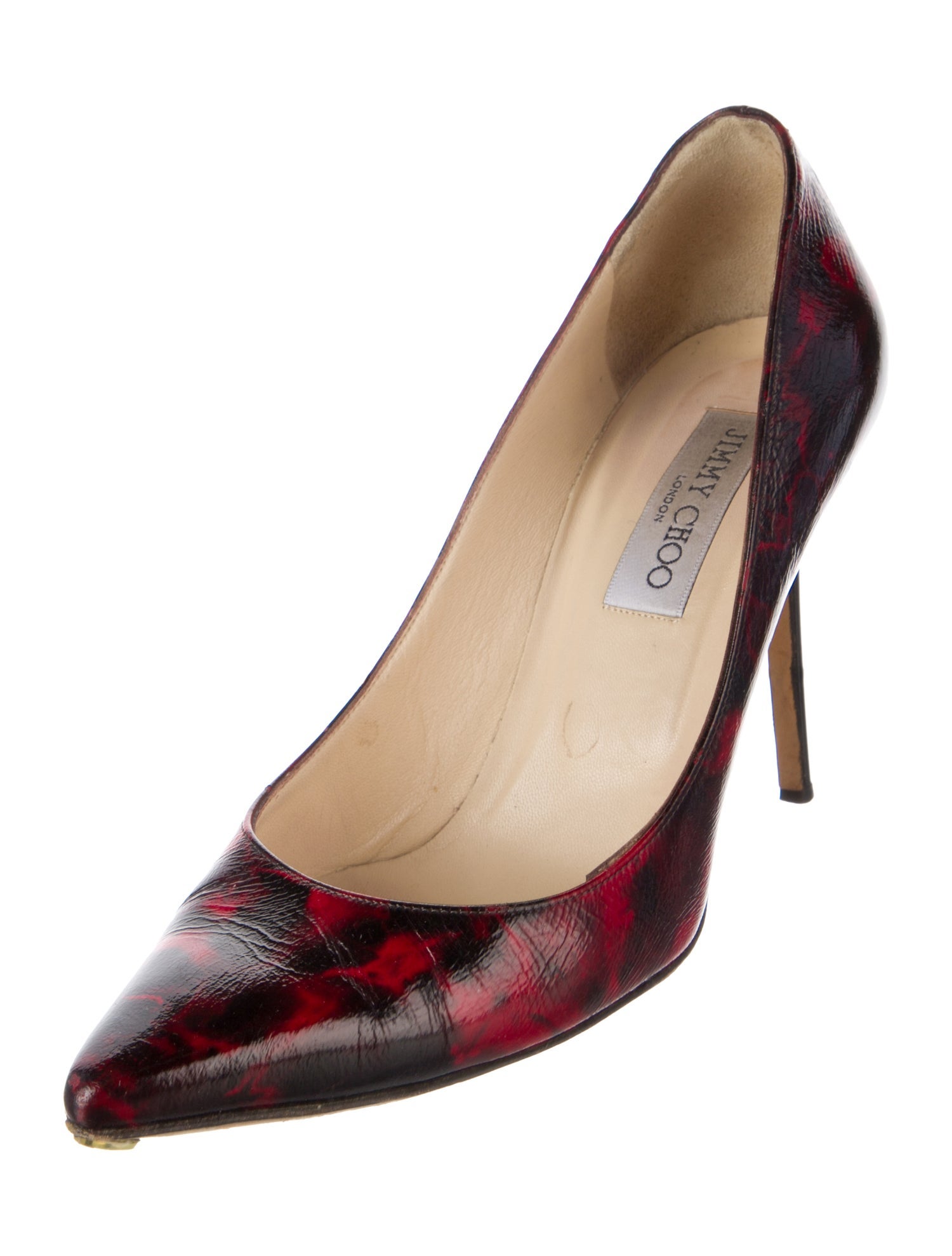 Jimmy Choo Patent Leather Printed Pumps
