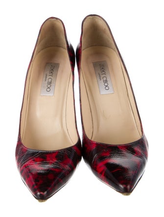 Jimmy Choo Patent Leather Printed Pumps