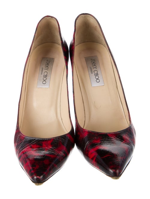 Jimmy Choo Patent Leather Printed Pumps