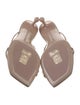 Jimmy Choo Leather Crystal Embellishments Slides