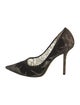 Jimmy Choo Lace Pattern Crystal Embellishments Pumps