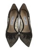 Jimmy Choo Lace Pattern Crystal Embellishments Pumps